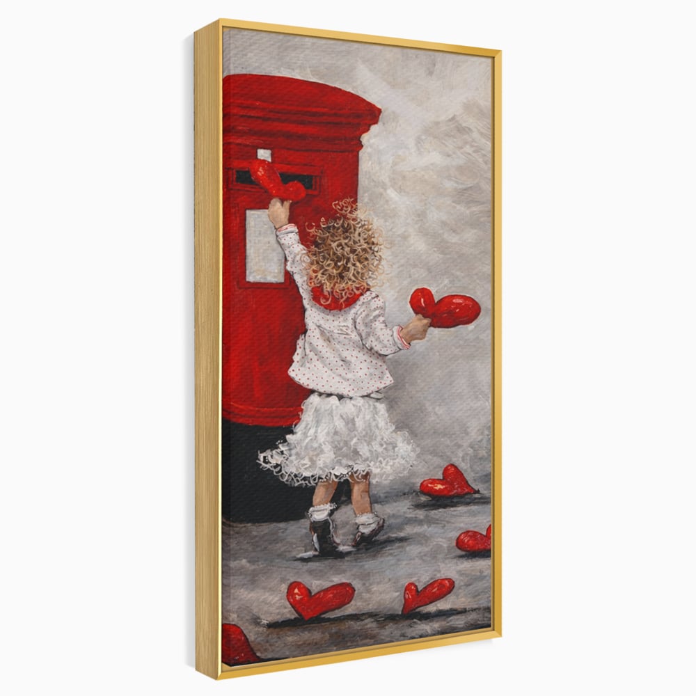 Tablou Canvas Premium, LuxCanva® E1057, Scrisori pentru Iubire, Dragoste, Cutie, Postala, Scrisori, Copil, Iubire, Sentimente, Scriere, Mesaj, Speranta, Gest, Inimi, Living, Dormitor