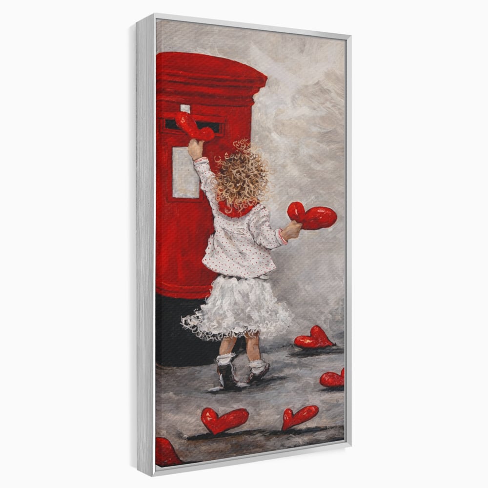 Tablou Canvas Premium, LuxCanva® E1057, Scrisori pentru Iubire, Dragoste, Cutie, Postala, Scrisori, Copil, Iubire, Sentimente, Scriere, Mesaj, Speranta, Gest, Inimi, Living, Dormitor