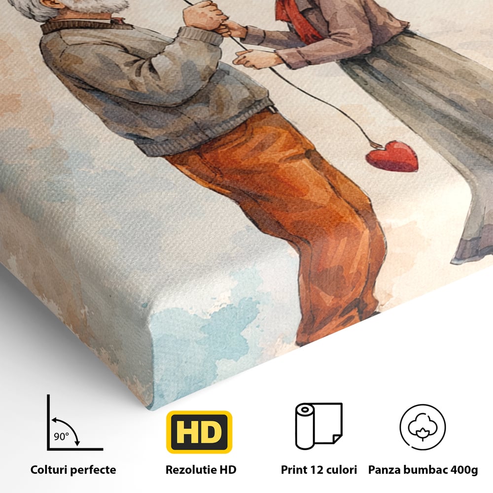 Tablou Canvas Premium, LuxCanva® E1060, Cand Dragostea e Acasa, Dragoste, Inima, Iubire, Eterna, Cuplu, Suflet, Pereche, Ani, Viata, Impreuna, Casatorie, Eternitate, Living, Dormitor
