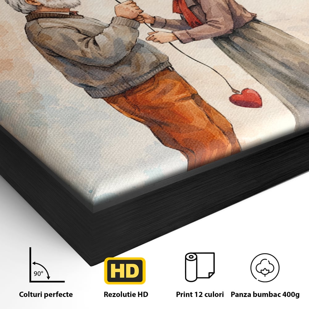 Tablou Canvas Premium, LuxCanva® E1060, Cand Dragostea e Acasa, Dragoste, Inima, Iubire, Eterna, Cuplu, Suflet, Pereche, Ani, Viata, Impreuna, Casatorie, Eternitate, Living, Dormitor