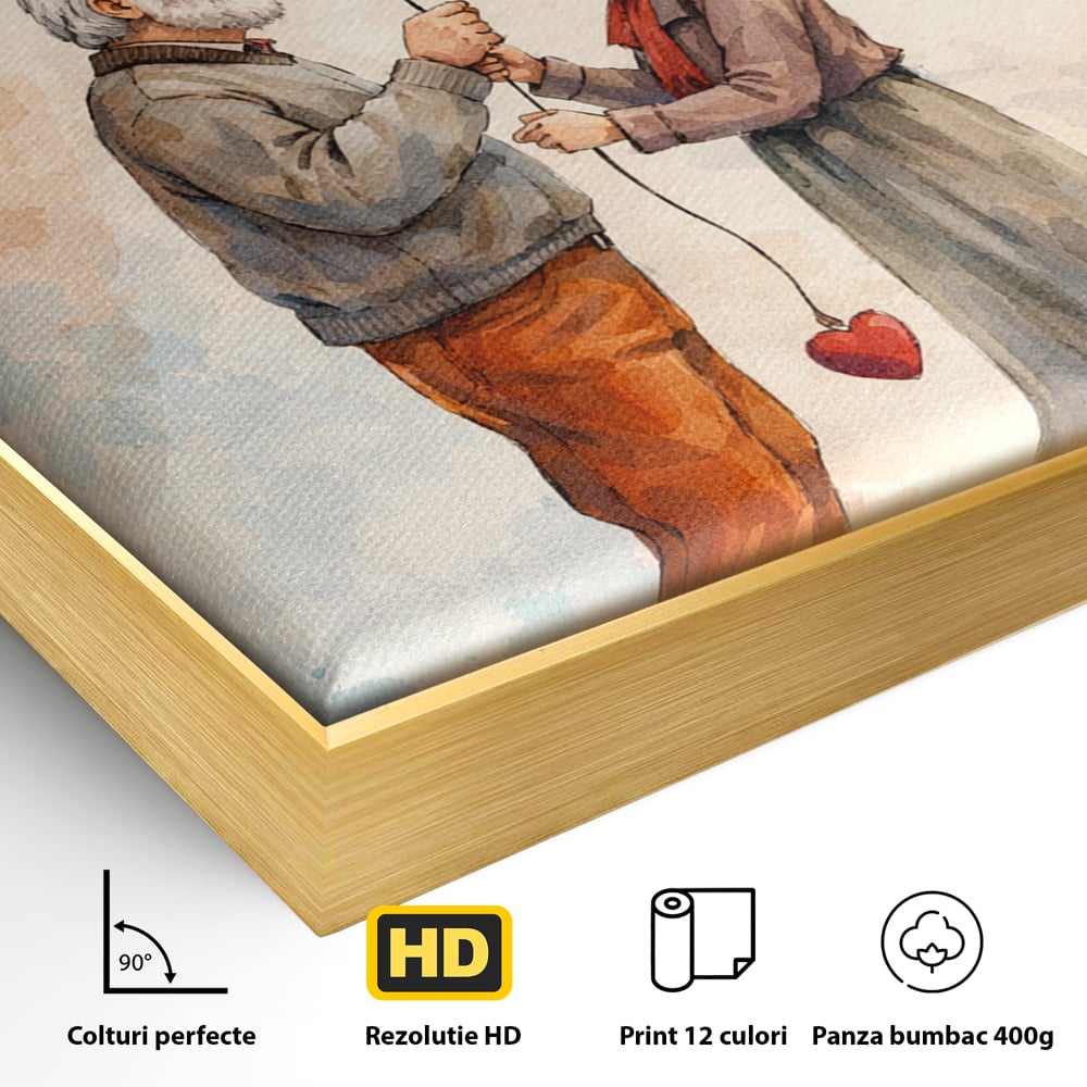 Tablou Canvas Premium, LuxCanva® E1060, Cand Dragostea e Acasa, Dragoste, Inima, Iubire, Eterna, Cuplu, Suflet, Pereche, Ani, Viata, Impreuna, Casatorie, Eternitate, Living, Dormitor