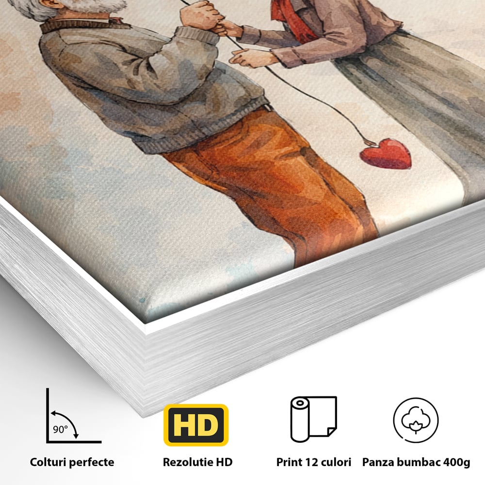 Tablou Canvas Premium, LuxCanva® E1060, Cand Dragostea e Acasa, Dragoste, Inima, Iubire, Eterna, Cuplu, Suflet, Pereche, Ani, Viata, Impreuna, Casatorie, Eternitate, Living, Dormitor