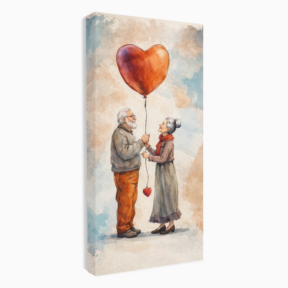Tablou Canvas Premium, LuxCanva® E1060, Cand Dragostea e Acasa, Dragoste, Inima, Iubire, Eterna, Cuplu, Suflet, Pereche, Ani, Viata, Impreuna, Casatorie, Eternitate, Living, Dormitor