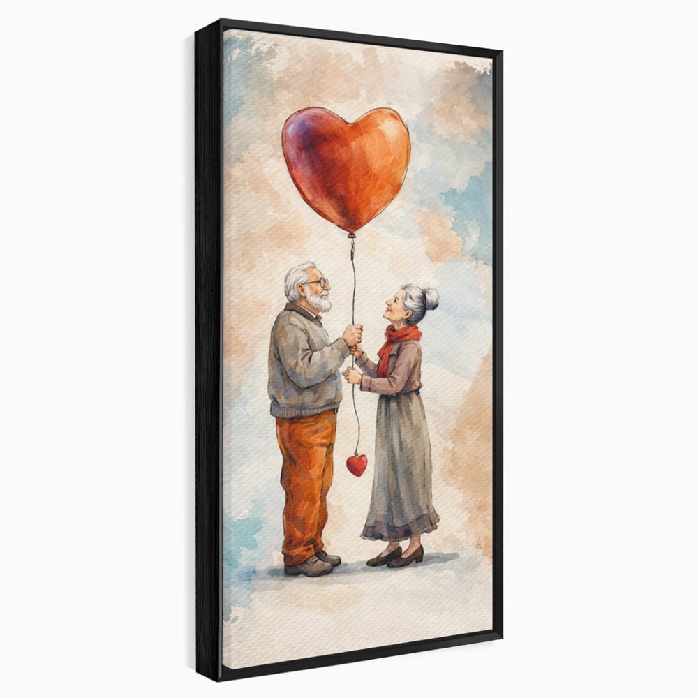 Tablou Canvas Premium, LuxCanva® E1060, Cand Dragostea e Acasa, Dragoste, Inima, Iubire, Eterna, Cuplu, Suflet, Pereche, Ani, Viata, Impreuna, Casatorie, Eternitate, Living, Dormitor