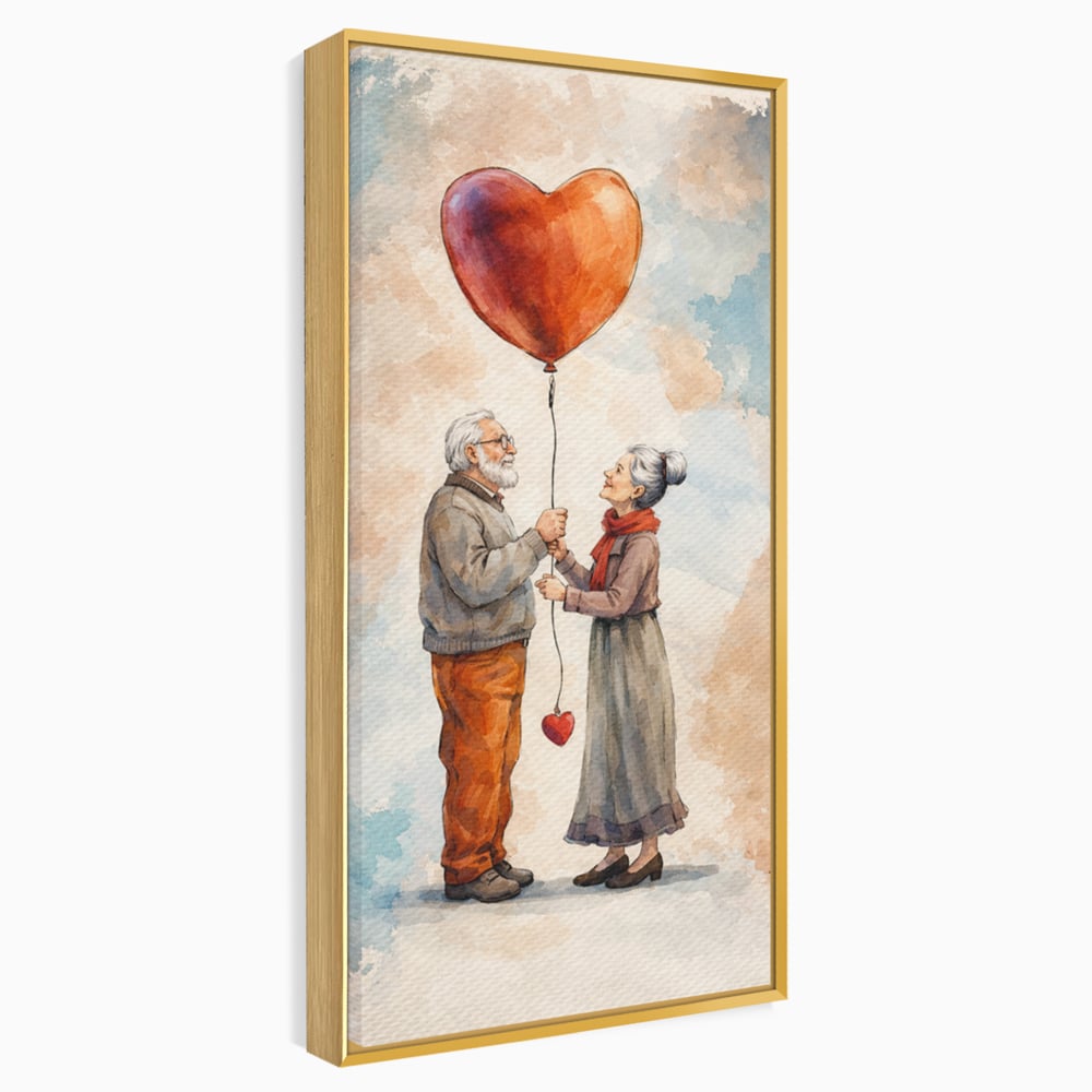 Tablou Canvas Premium, LuxCanva® E1060, Cand Dragostea e Acasa, Dragoste, Inima, Iubire, Eterna, Cuplu, Suflet, Pereche, Ani, Viata, Impreuna, Casatorie, Eternitate, Living, Dormitor