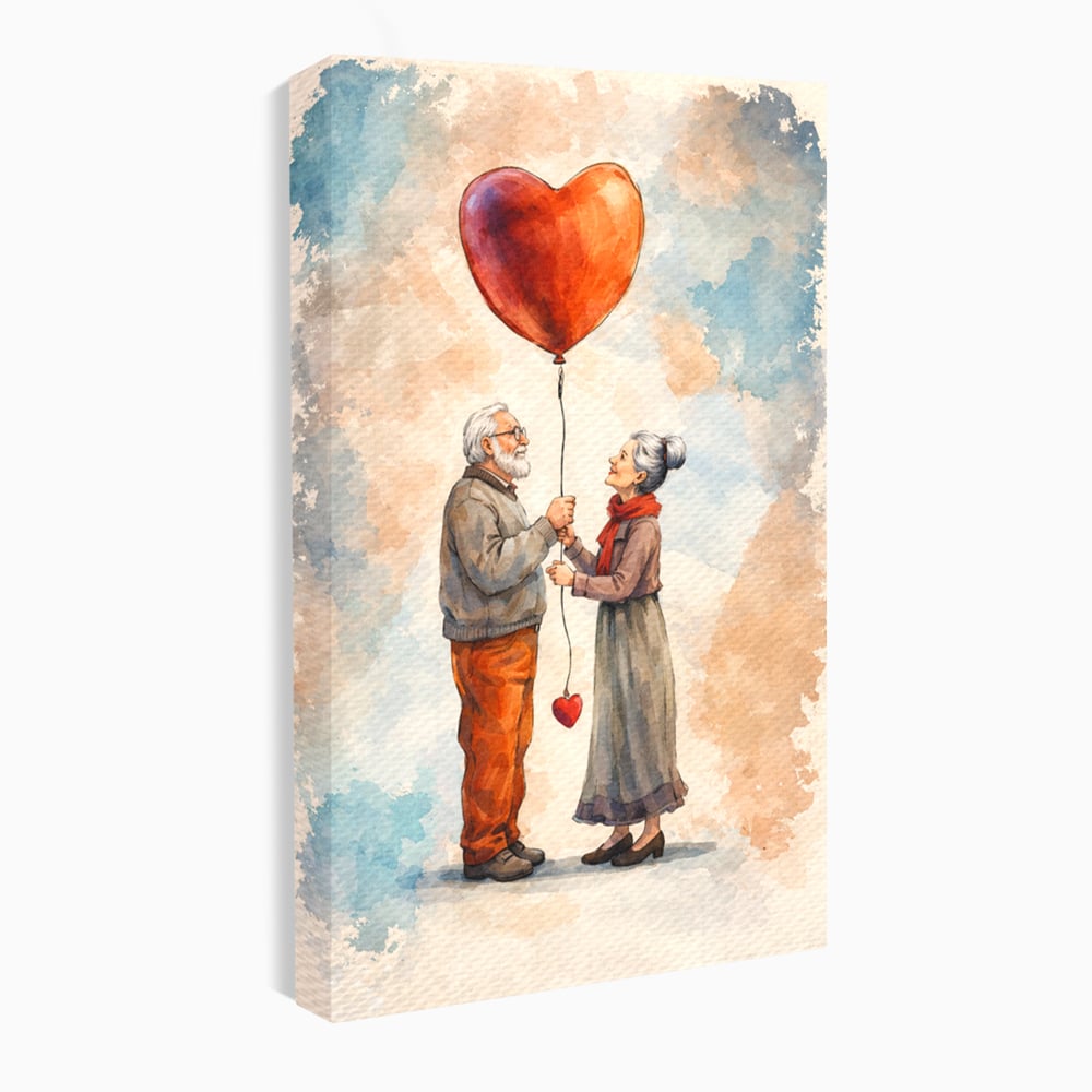 Tablou Canvas Premium, LuxCanva® E1060, Cand Dragostea e Acasa, Dragoste, Inima, Iubire, Eterna, Cuplu, Suflet, Pereche, Ani, Viata, Impreuna, Casatorie, Eternitate, Living, Dormitor