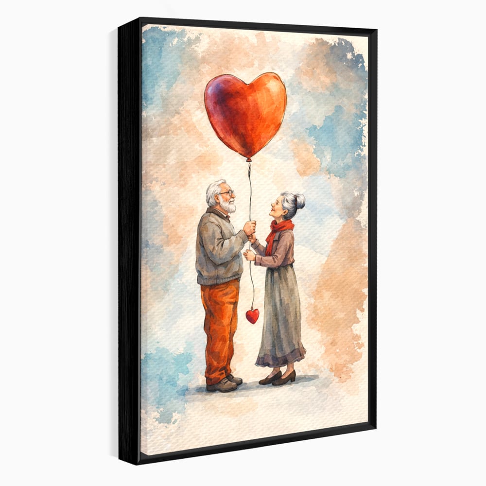 Tablou Canvas Premium, LuxCanva® E1060, Cand Dragostea e Acasa, Dragoste, Inima, Iubire, Eterna, Cuplu, Suflet, Pereche, Ani, Viata, Impreuna, Casatorie, Eternitate, Living, Dormitor