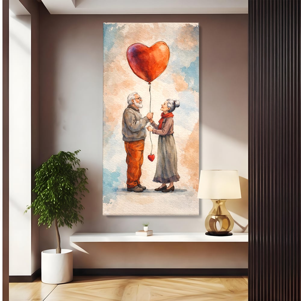 Tablou Canvas Premium, LuxCanva® E1060, Cand Dragostea e Acasa, Dragoste, Inima, Iubire, Eterna, Cuplu, Suflet, Pereche, Ani, Viata, Impreuna, Casatorie, Eternitate, Living, Dormitor