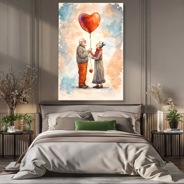Tablou Canvas Premium, LuxCanva® E1060, Cand Dragostea e Acasa, Dragoste, Inima, Iubire, Eterna, Cuplu, Suflet, Pereche, Ani, Viata, Impreuna, Casatorie, Eternitate, Living, Dormitor