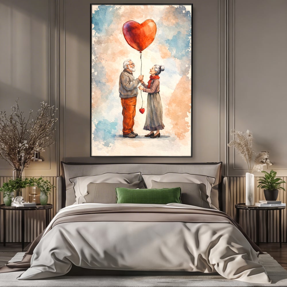Tablou Canvas Premium, LuxCanva® E1060, Cand Dragostea e Acasa, Dragoste, Inima, Iubire, Eterna, Cuplu, Suflet, Pereche, Ani, Viata, Impreuna, Casatorie, Eternitate, Living, Dormitor
