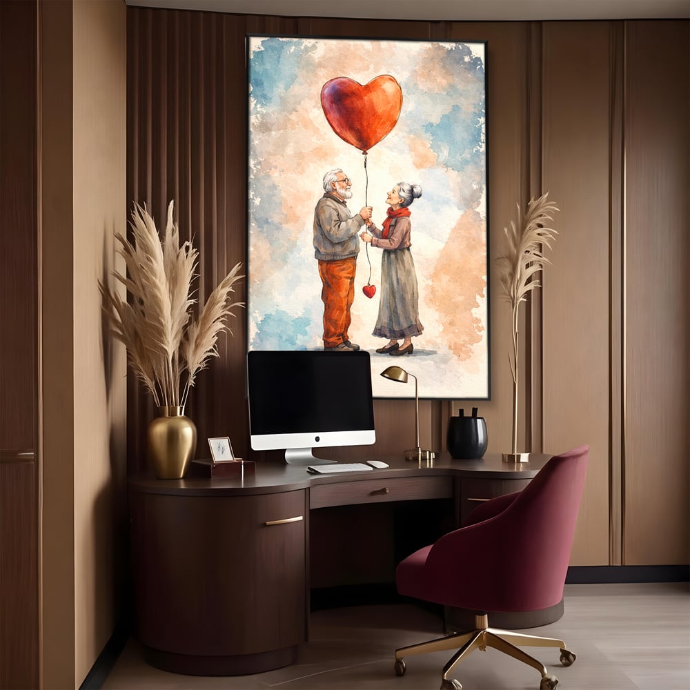 Tablou Canvas Premium, LuxCanva® E1060, Cand Dragostea e Acasa, Dragoste, Inima, Iubire, Eterna, Cuplu, Suflet, Pereche, Ani, Viata, Impreuna, Casatorie, Eternitate, Living, Dormitor