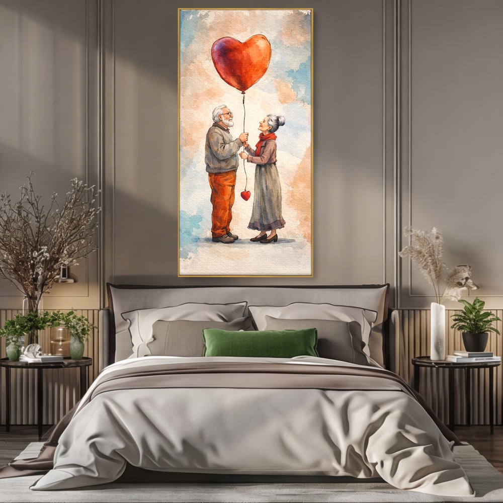 Tablou Canvas Premium, LuxCanva® E1060, Cand Dragostea e Acasa, Dragoste, Inima, Iubire, Eterna, Cuplu, Suflet, Pereche, Ani, Viata, Impreuna, Casatorie, Eternitate, Living, Dormitor