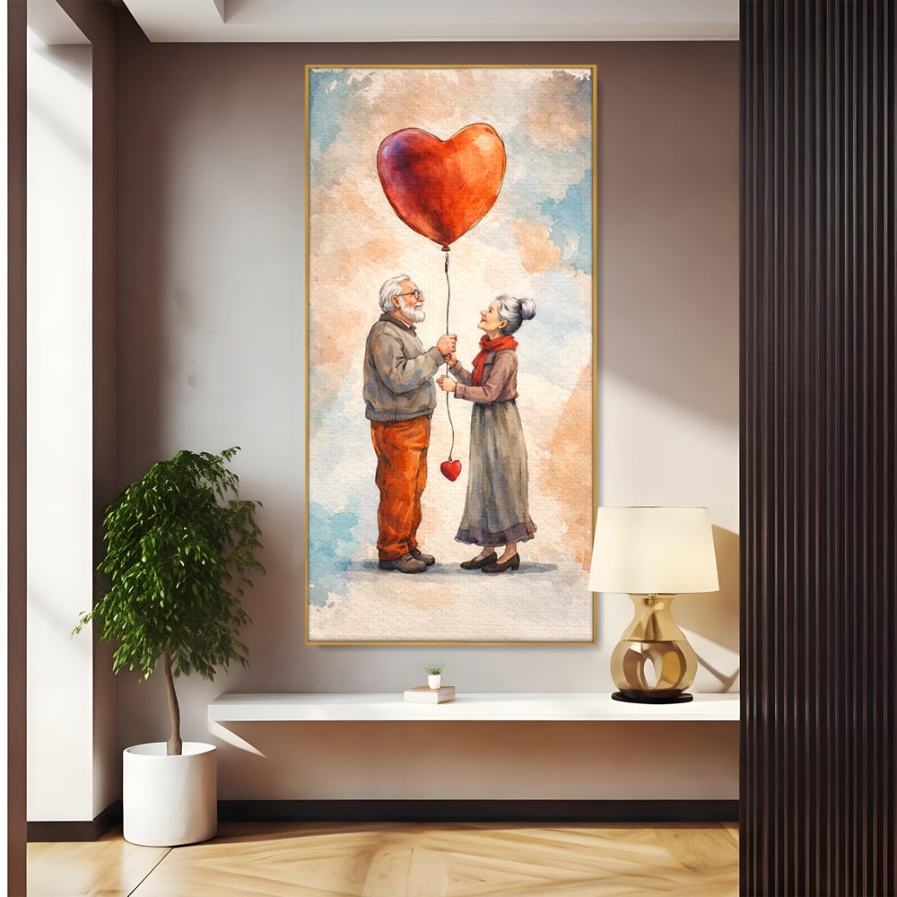 Tablou Canvas Premium, LuxCanva® E1060, Cand Dragostea e Acasa, Dragoste, Inima, Iubire, Eterna, Cuplu, Suflet, Pereche, Ani, Viata, Impreuna, Casatorie, Eternitate, Living, Dormitor