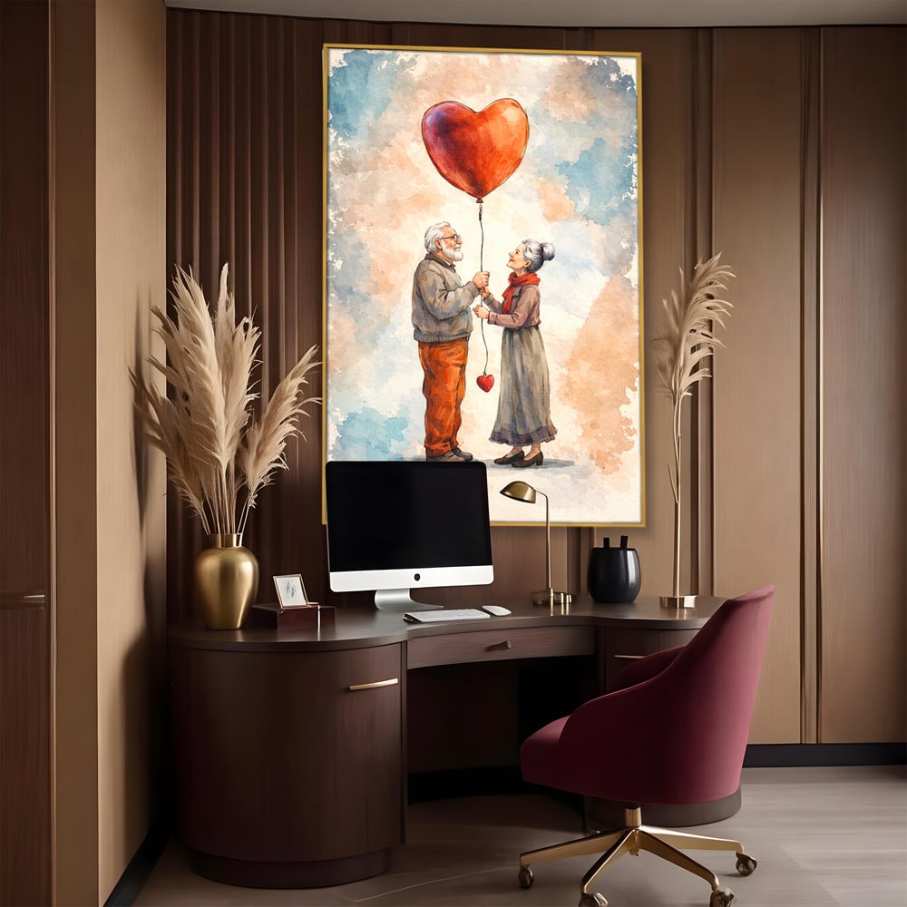 Tablou Canvas Premium, LuxCanva® E1060, Cand Dragostea e Acasa, Dragoste, Inima, Iubire, Eterna, Cuplu, Suflet, Pereche, Ani, Viata, Impreuna, Casatorie, Eternitate, Living, Dormitor