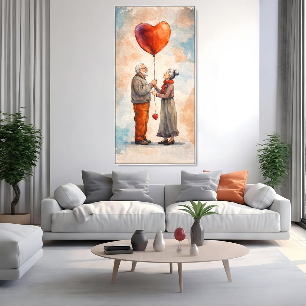 Tablou Canvas Premium, LuxCanva® E1060, Cand Dragostea e Acasa, Dragoste, Inima, Iubire, Eterna, Cuplu, Suflet, Pereche, Ani, Viata, Impreuna, Casatorie, Eternitate, Living, Dormitor
