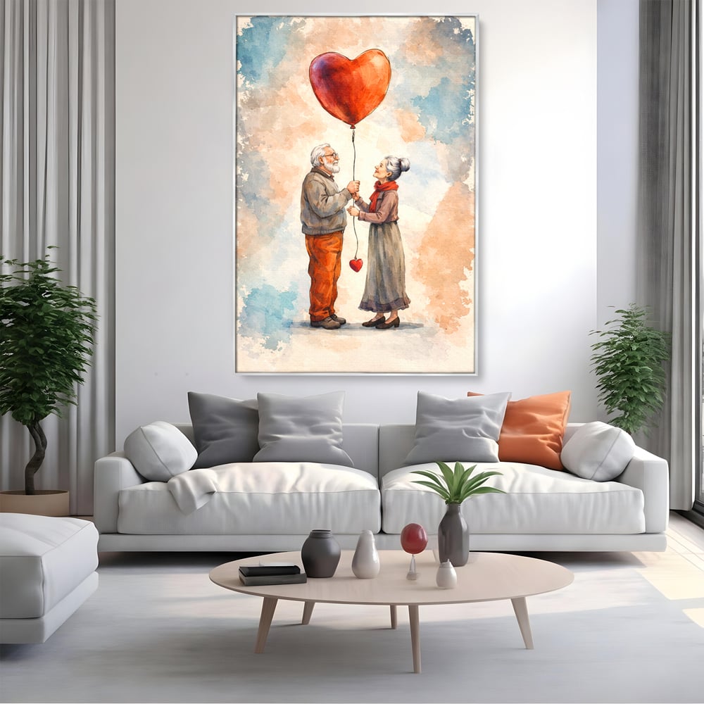 Tablou Canvas Premium, LuxCanva® E1060, Cand Dragostea e Acasa, Dragoste, Inima, Iubire, Eterna, Cuplu, Suflet, Pereche, Ani, Viata, Impreuna, Casatorie, Eternitate, Living, Dormitor