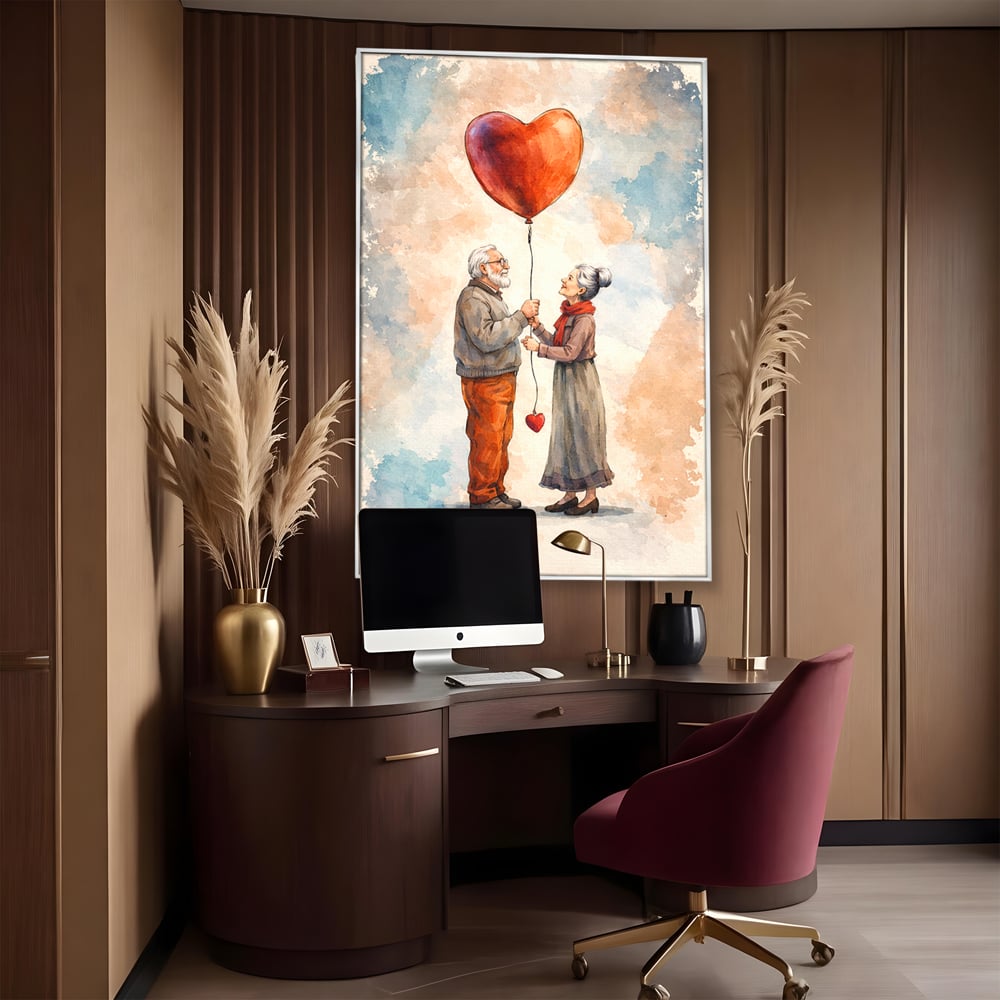 Tablou Canvas Premium, LuxCanva® E1060, Cand Dragostea e Acasa, Dragoste, Inima, Iubire, Eterna, Cuplu, Suflet, Pereche, Ani, Viata, Impreuna, Casatorie, Eternitate, Living, Dormitor