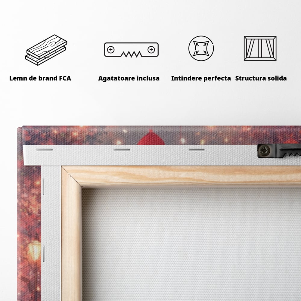 Tablou Canvas Premium, LuxCanva® E1063, Aleea Inimilor Aprinse, Dragoste, Inima, Iubire, Plimbare, Indragostiti, Cuplu, Alee, Parc, Noapte, Feeric, Romantism, Arta, Living, Dormitor