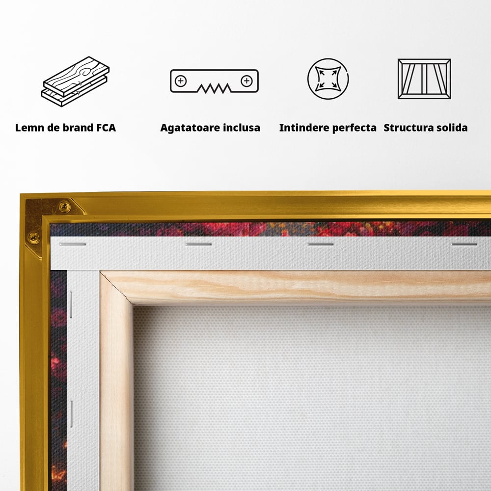 Tablou Canvas Premium, LuxCanva® E1064, Sub Coroana Iubirii, Dragoste, Inima, Iubire, Flori, Legamant, Ritual, Padure, Magie, Juramant, Logodna, Scantei, Arta, Living, Dormitor