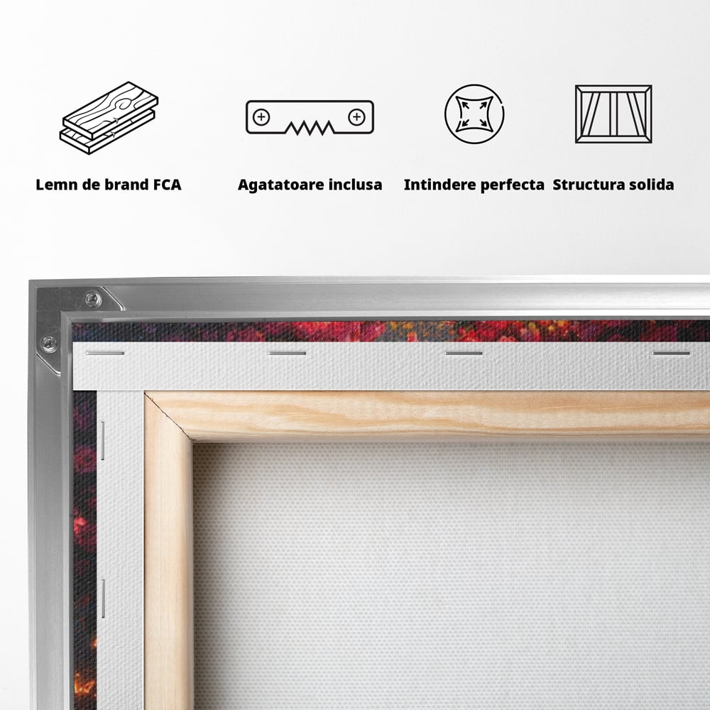 Tablou Canvas Premium, LuxCanva® E1064, Sub Coroana Iubirii, Dragoste, Inima, Iubire, Flori, Legamant, Ritual, Padure, Magie, Juramant, Logodna, Scantei, Arta, Living, Dormitor
