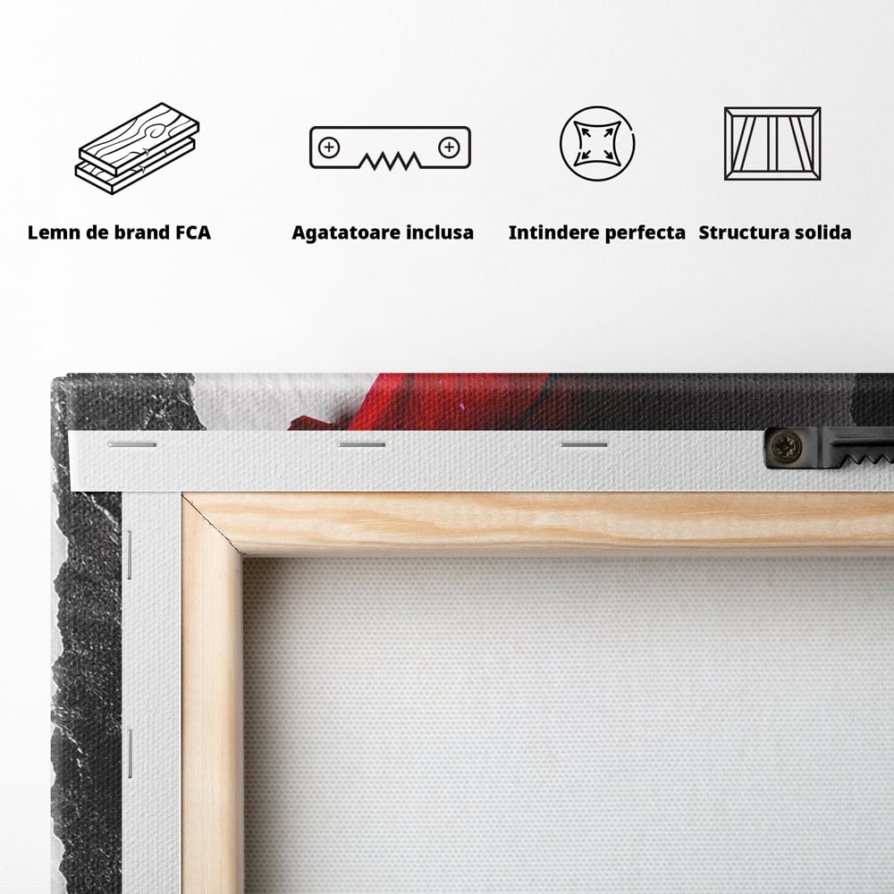 Tablou Canvas Premium, LuxCanva® E1066, Un „Te Iubesc” Nemuritor, Dragoste, Inima, Iubire, Declaratie, Trandafir, Mesaj, Promisiune, Pasiune, Romantism, Fericire, Living, Dormitor