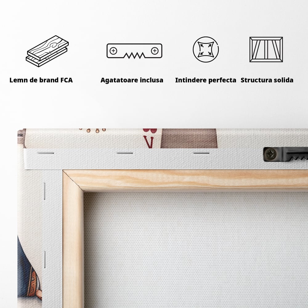 Tablou Canvas Premium, LuxCanva® E1068, Rege si Regina in Iubire, Dragoste, Eternitate, Carti, Joc, Rege, Regina, Inima, Pereche, Destinat, Casatorie, Nunta, Legamant, Living, Dormitor