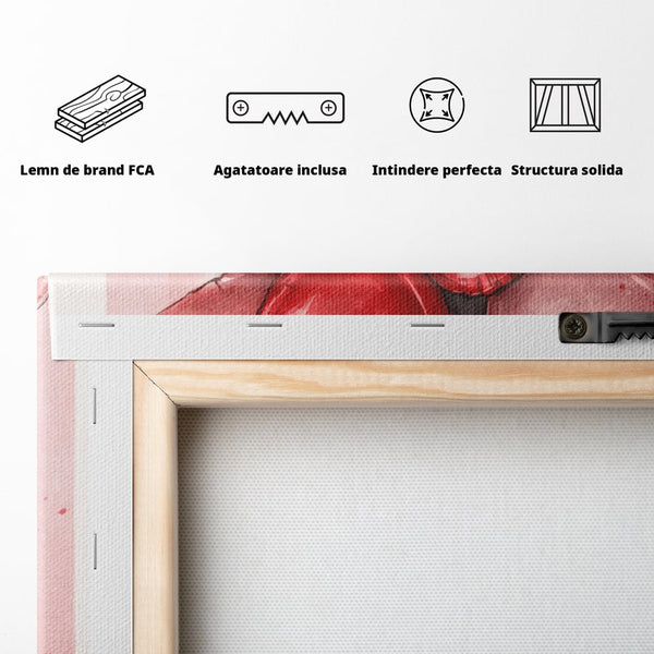 Tablou Canvas Premium, LuxCanva® E1069, Inimi pentru Valentine’s Day, Dragoste, Eternitate, Baloane, Inima, Rosu, Declaratie, Plutire, Aer, Cadou, Emotie, Daruire, Cuplu, Living, Dormitor