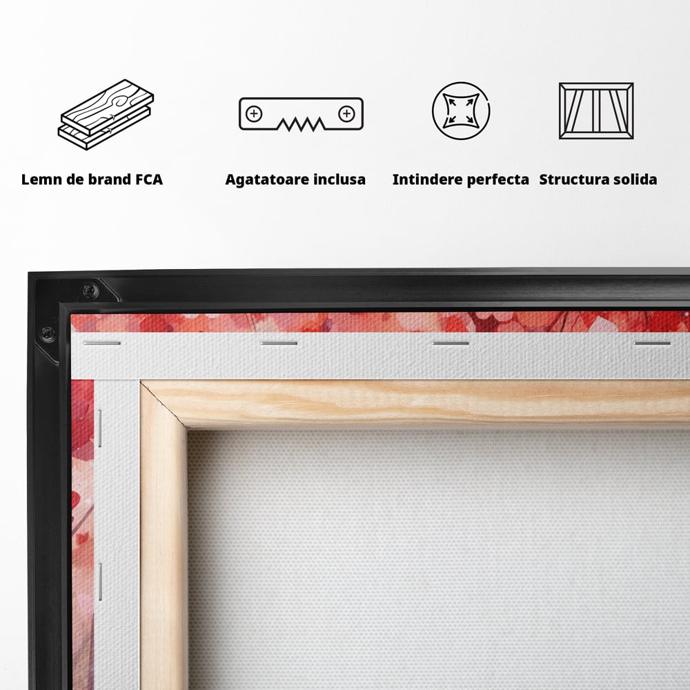 Tablou Canvas Premium, LuxCanva® E1074, Cand Natura Iubeste, Dragoste, Inima, Copac, Padure, Arta, Romantica, Peisaj, Legatura, Parc, Primavara, Radacini, Pamant, Living, Dormitor