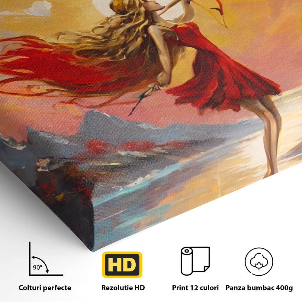 Tablou Canvas Premium, LuxCanva® E1075, Arcasa Iubirii, Dragoste, Inima, Arc, Sageata, Cupidon, Zbor, Putere, Sorinta, Implinire, Magie, Cer, Iubire, Vesnicie, Tandrete, Living, Dormitor