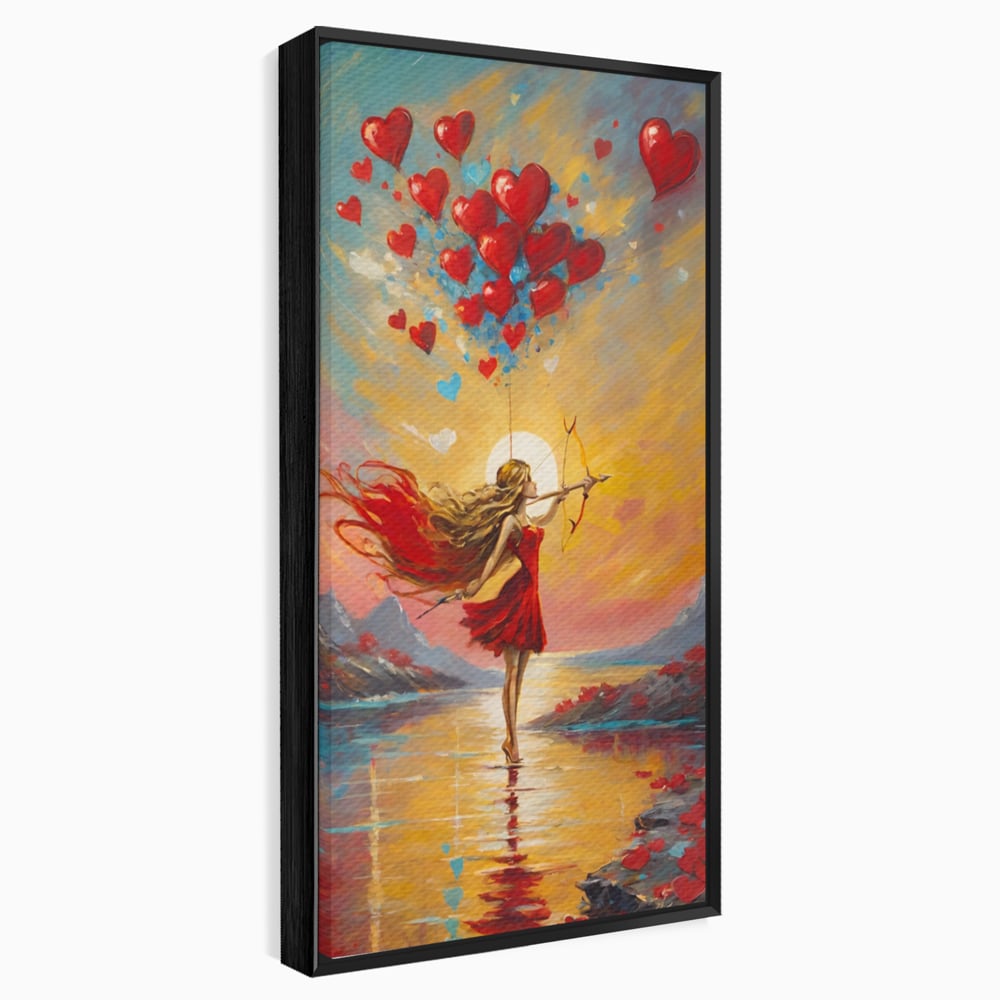 Tablou Canvas Premium, LuxCanva® E1075, Arcasa Iubirii, Dragoste, Inima, Arc, Sageata, Cupidon, Zbor, Putere, Sorinta, Implinire, Magie, Cer, Iubire, Vesnicie, Tandrete, Living, Dormitor