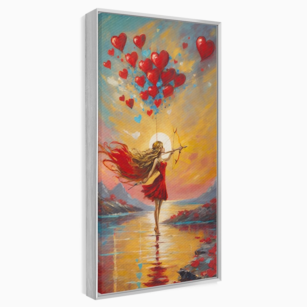 Tablou Canvas Premium, LuxCanva® E1075, Arcasa Iubirii, Dragoste, Inima, Arc, Sageata, Cupidon, Zbor, Putere, Sorinta, Implinire, Magie, Cer, Iubire, Vesnicie, Tandrete, Living, Dormitor