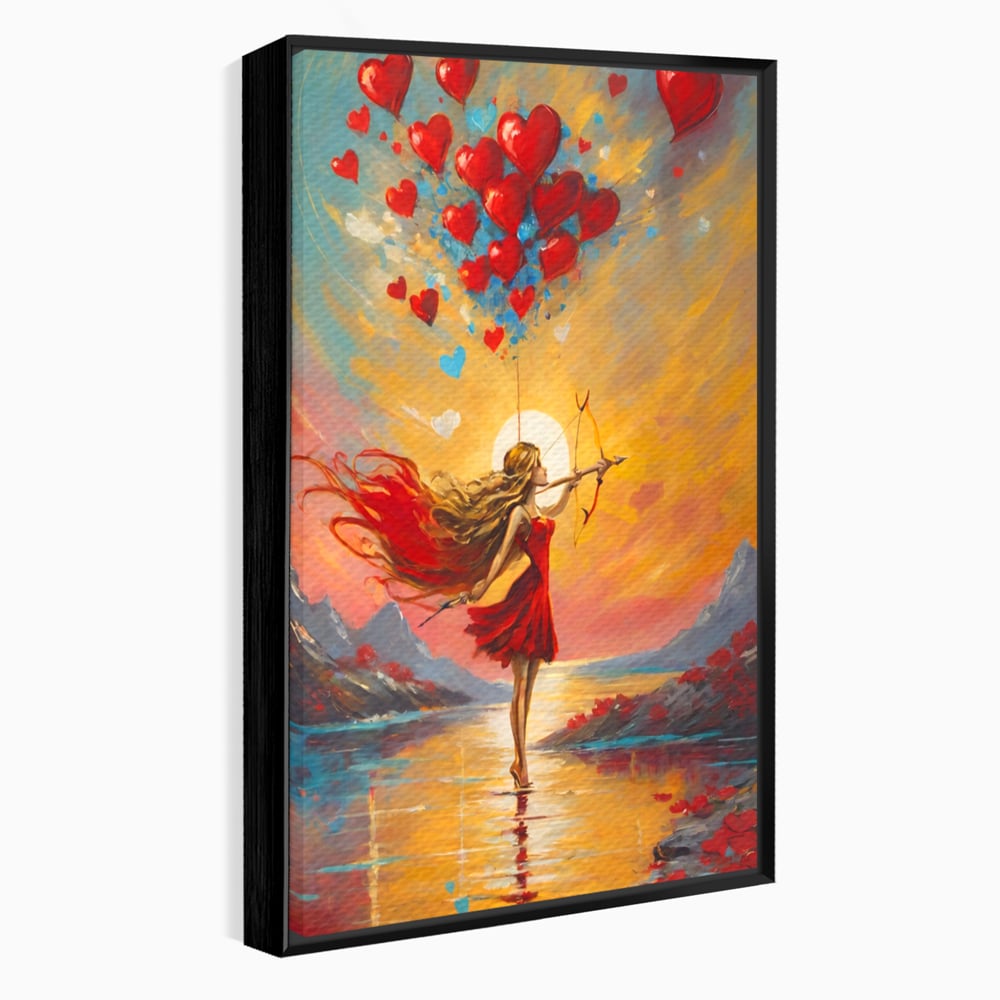Tablou Canvas Premium, LuxCanva® E1075, Arcasa Iubirii, Dragoste, Inima, Arc, Sageata, Cupidon, Zbor, Putere, Sorinta, Implinire, Magie, Cer, Iubire, Vesnicie, Tandrete, Living, Dormitor