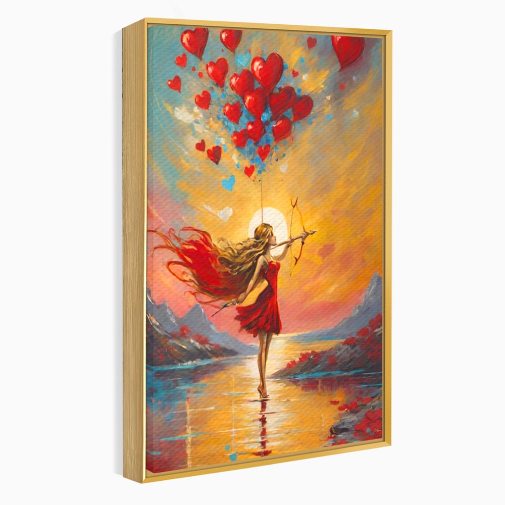 Tablou Canvas Premium, LuxCanva® E1075, Arcasa Iubirii, Dragoste, Inima, Arc, Sageata, Cupidon, Zbor, Putere, Sorinta, Implinire, Magie, Cer, Iubire, Vesnicie, Tandrete, Living, Dormitor