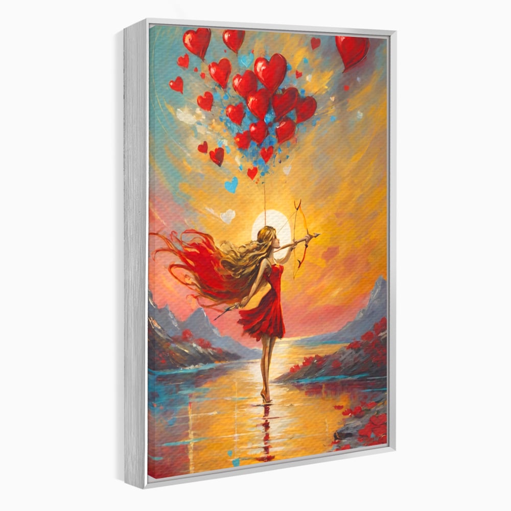 Tablou Canvas Premium, LuxCanva® E1075, Arcasa Iubirii, Dragoste, Inima, Arc, Sageata, Cupidon, Zbor, Putere, Sorinta, Implinire, Magie, Cer, Iubire, Vesnicie, Tandrete, Living, Dormitor