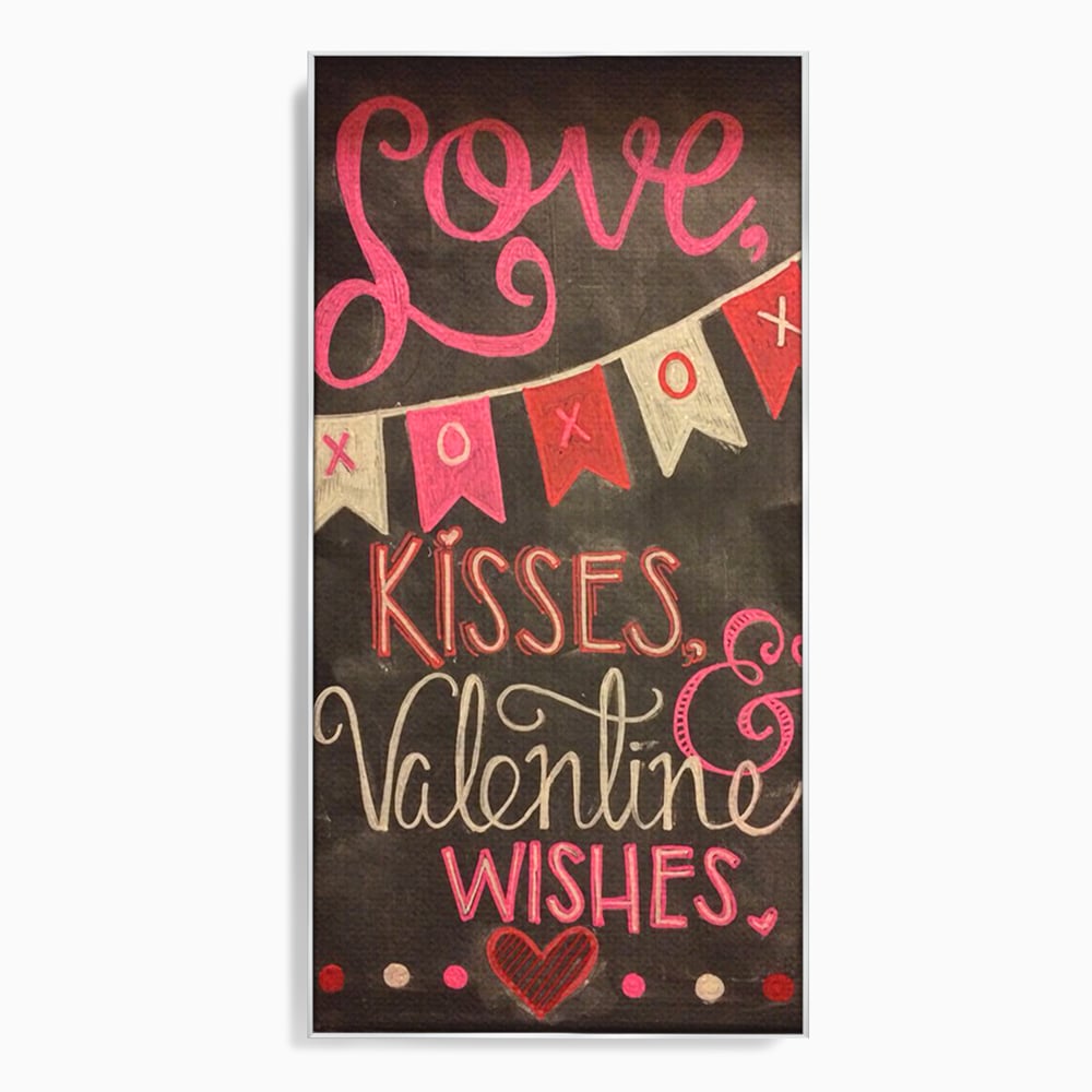 Tablou Canvas Premium, LuxCanva® E1076, XOXO, Cu Iubire, Dragoste, Mesaj, Zi, Indragostiti, Cadou, Litere, Scrisoare, Iubire, Valentine’s Day, Tabla, Scriere, Creta, Living, Dormitor