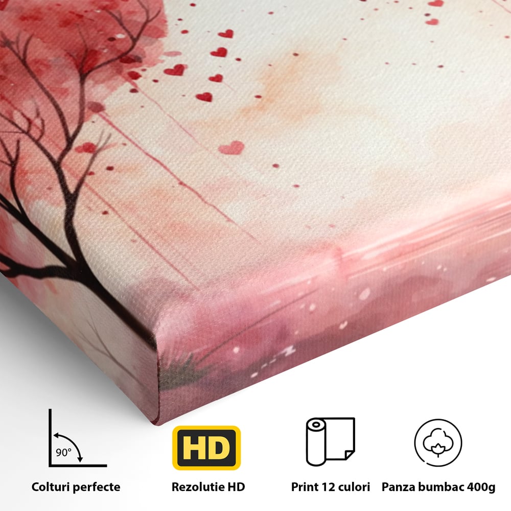 Tablou Canvas Premium, LuxCanva® E1078, Calea Spre Noi, Dragoste, Plimbare, Indragostiti, Parc, Vacanta, Discutie, Declaratii, El, Ea, Cuplu, Fericire, Emotie, Bucurie, Living, Dormitor