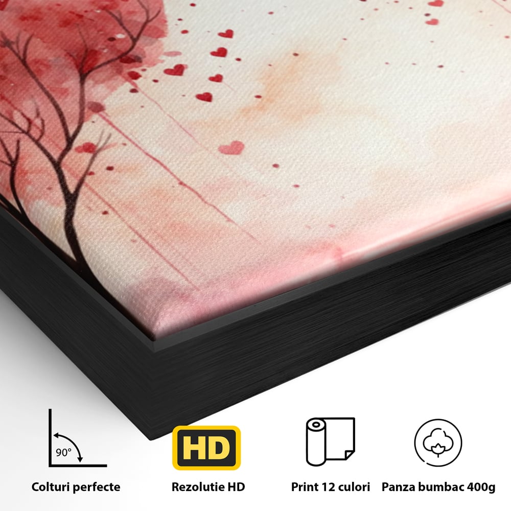 Tablou Canvas Premium, LuxCanva® E1078, Calea Spre Noi, Dragoste, Plimbare, Indragostiti, Parc, Vacanta, Discutie, Declaratii, El, Ea, Cuplu, Fericire, Emotie, Bucurie, Living, Dormitor