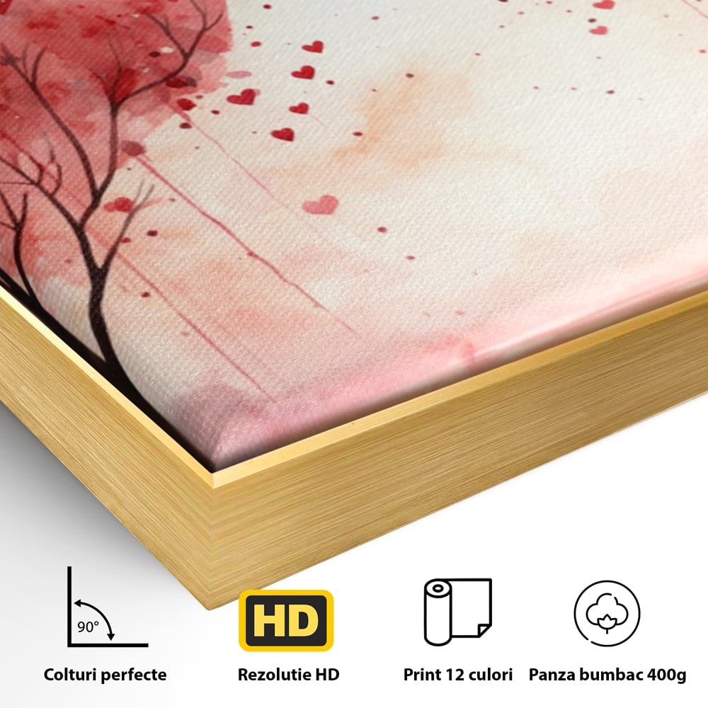 Tablou Canvas Premium, LuxCanva® E1078, Calea Spre Noi, Dragoste, Plimbare, Indragostiti, Parc, Vacanta, Discutie, Declaratii, El, Ea, Cuplu, Fericire, Emotie, Bucurie, Living, Dormitor