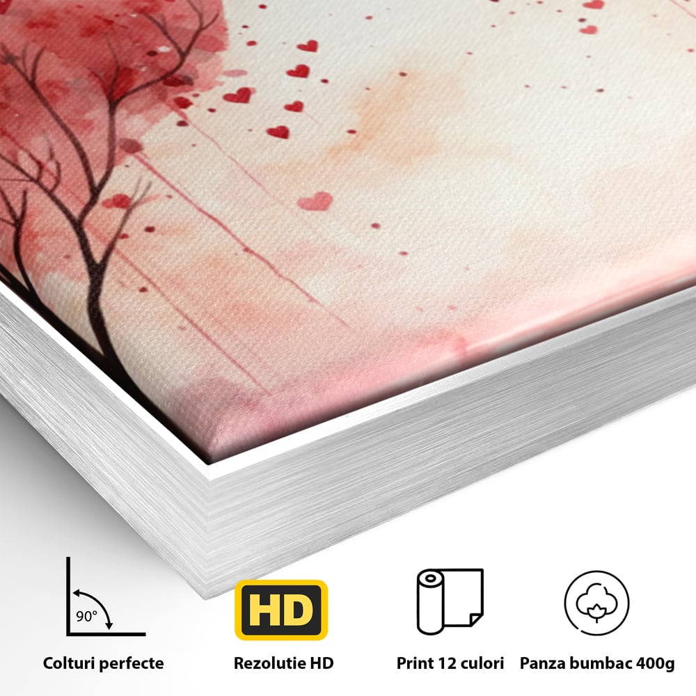Tablou Canvas Premium, LuxCanva® E1078, Calea Spre Noi, Dragoste, Plimbare, Indragostiti, Parc, Vacanta, Discutie, Declaratii, El, Ea, Cuplu, Fericire, Emotie, Bucurie, Living, Dormitor