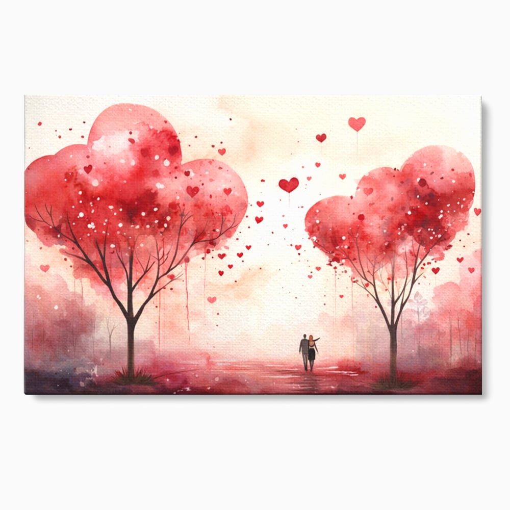 Tablou Canvas Premium, LuxCanva® E1078, Calea Spre Noi, Dragoste, Plimbare, Indragostiti, Parc, Vacanta, Discutie, Declaratii, El, Ea, Cuplu, Fericire, Emotie, Bucurie, Living, Dormitor