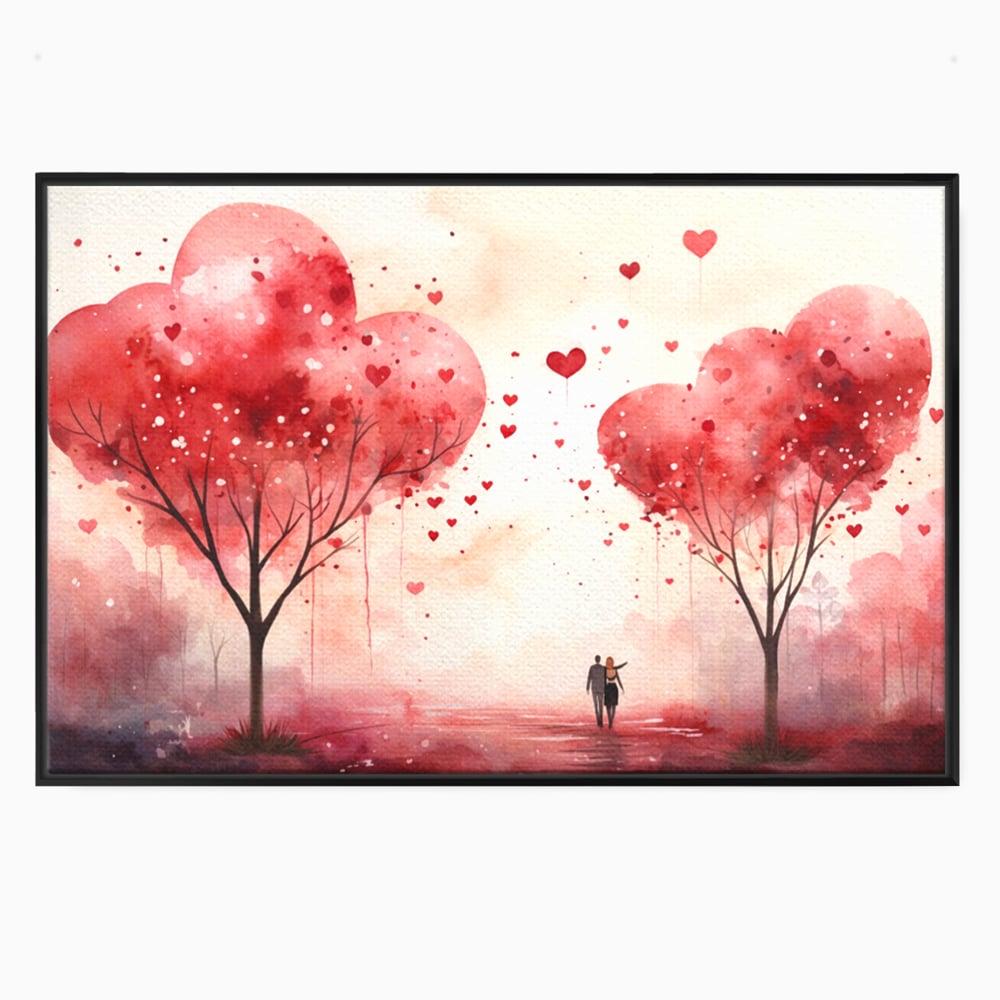 Tablou Canvas Premium, LuxCanva® E1078, Calea Spre Noi, Dragoste, Plimbare, Indragostiti, Parc, Vacanta, Discutie, Declaratii, El, Ea, Cuplu, Fericire, Emotie, Bucurie, Living, Dormitor