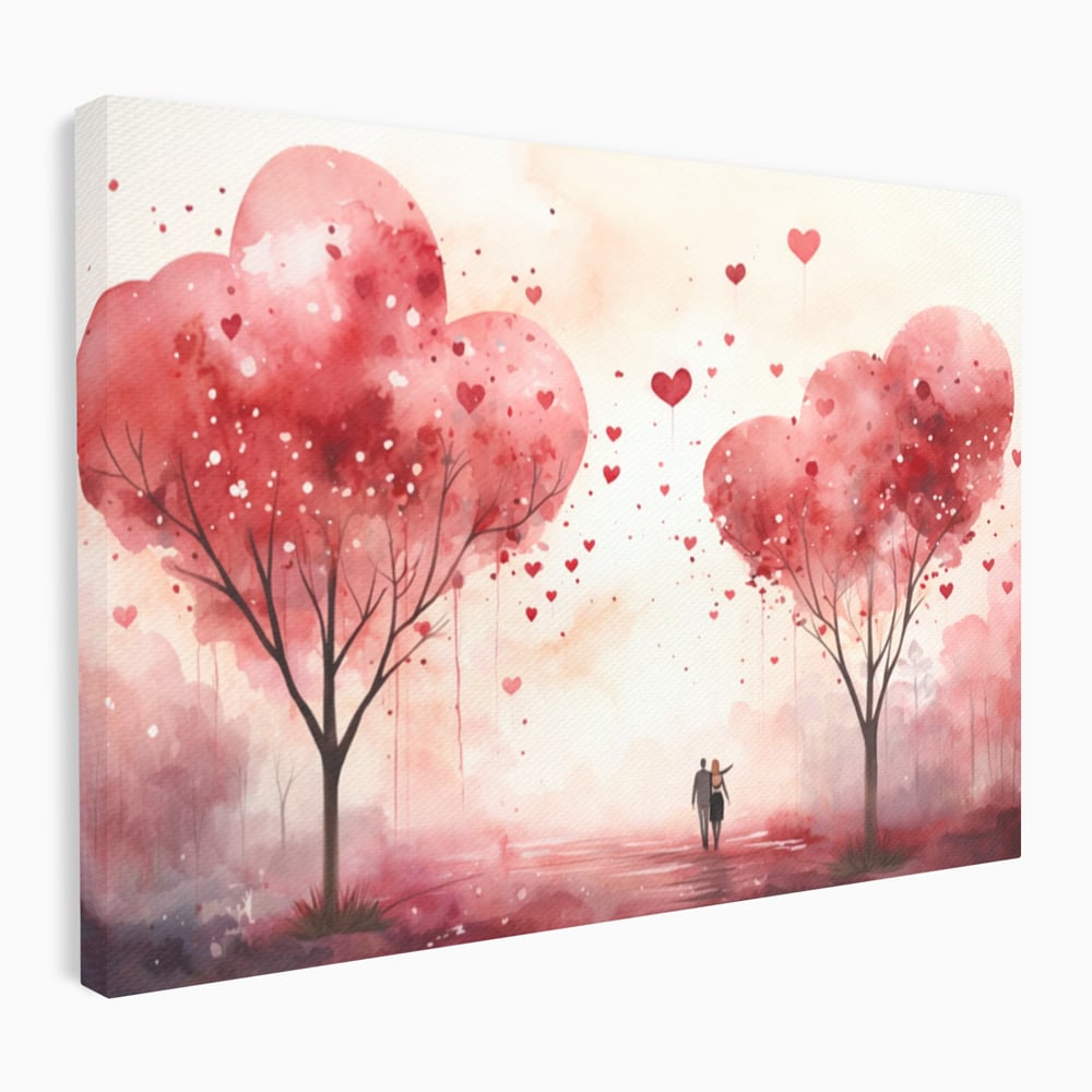 Tablou Canvas Premium, LuxCanva® E1078, Calea Spre Noi, Dragoste, Plimbare, Indragostiti, Parc, Vacanta, Discutie, Declaratii, El, Ea, Cuplu, Fericire, Emotie, Bucurie, Living, Dormitor