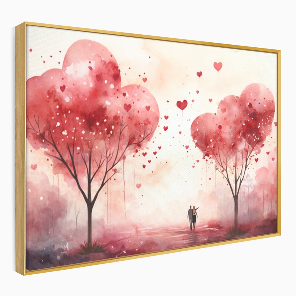 Tablou Canvas Premium, LuxCanva® E1078, Calea Spre Noi, Dragoste, Plimbare, Indragostiti, Parc, Vacanta, Discutie, Declaratii, El, Ea, Cuplu, Fericire, Emotie, Bucurie, Living, Dormitor