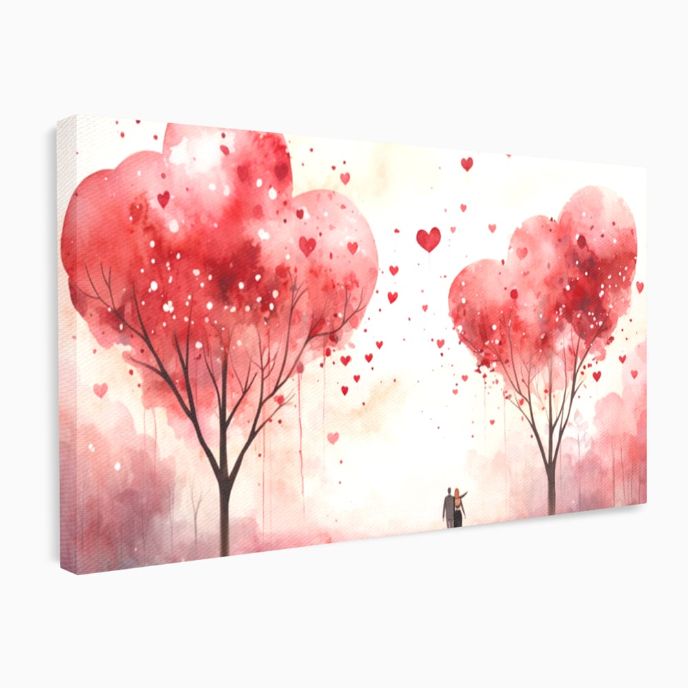 Tablou Canvas Premium, LuxCanva® E1078, Calea Spre Noi, Dragoste, Plimbare, Indragostiti, Parc, Vacanta, Discutie, Declaratii, El, Ea, Cuplu, Fericire, Emotie, Bucurie, Living, Dormitor
