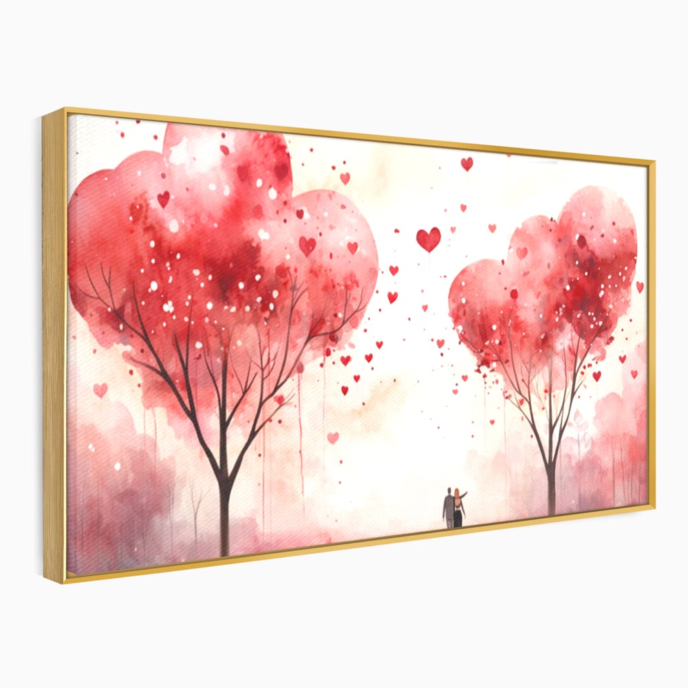 Tablou Canvas Premium, LuxCanva® E1078, Calea Spre Noi, Dragoste, Plimbare, Indragostiti, Parc, Vacanta, Discutie, Declaratii, El, Ea, Cuplu, Fericire, Emotie, Bucurie, Living, Dormitor