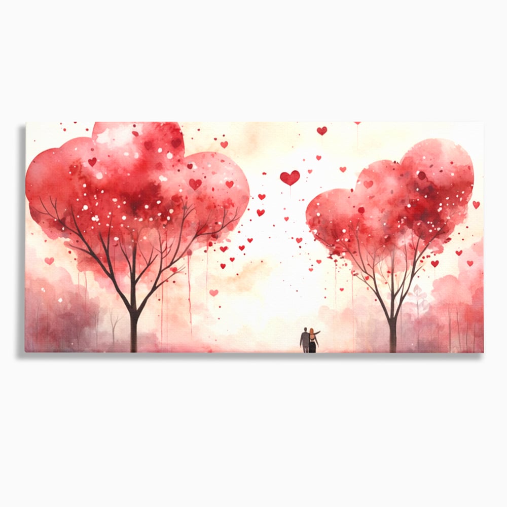 Tablou Canvas Premium, LuxCanva® E1078, Calea Spre Noi, Dragoste, Plimbare, Indragostiti, Parc, Vacanta, Discutie, Declaratii, El, Ea, Cuplu, Fericire, Emotie, Bucurie, Living, Dormitor