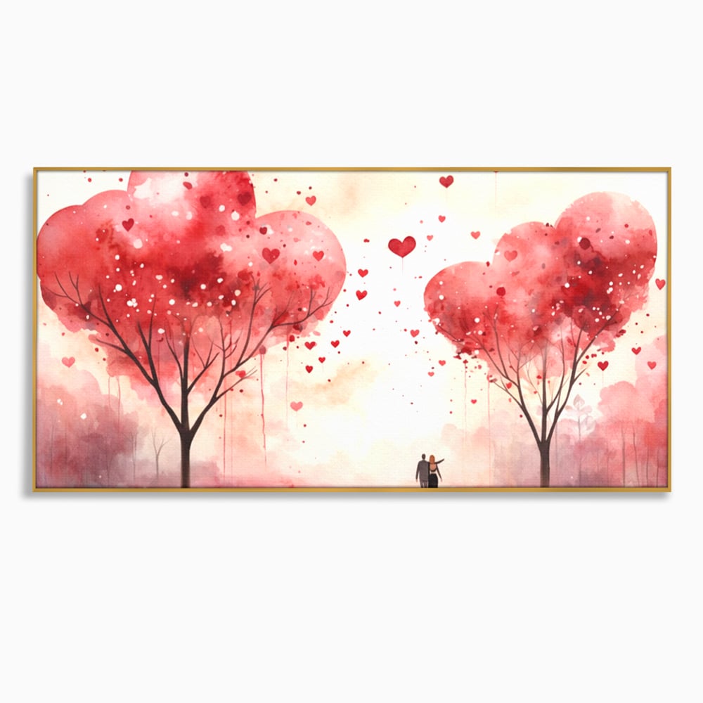 Tablou Canvas Premium, LuxCanva® E1078, Calea Spre Noi, Dragoste, Plimbare, Indragostiti, Parc, Vacanta, Discutie, Declaratii, El, Ea, Cuplu, Fericire, Emotie, Bucurie, Living, Dormitor