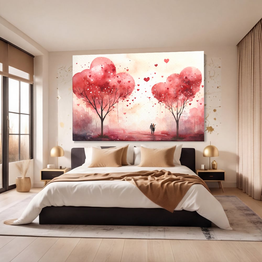 Tablou Canvas Premium, LuxCanva® E1078, Calea Spre Noi, Dragoste, Plimbare, Indragostiti, Parc, Vacanta, Discutie, Declaratii, El, Ea, Cuplu, Fericire, Emotie, Bucurie, Living, Dormitor