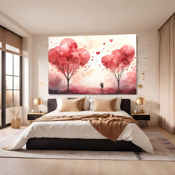 Tablou Canvas Premium, LuxCanva® E1078, Calea Spre Noi, Dragoste, Plimbare, Indragostiti, Parc, Vacanta, Discutie, Declaratii, El, Ea, Cuplu, Fericire, Emotie, Bucurie, Living, Dormitor