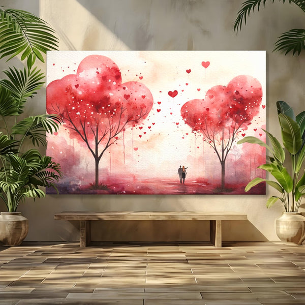 Tablou Canvas Premium, LuxCanva® E1078, Calea Spre Noi, Dragoste, Plimbare, Indragostiti, Parc, Vacanta, Discutie, Declaratii, El, Ea, Cuplu, Fericire, Emotie, Bucurie, Living, Dormitor
